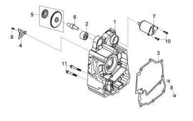 R. crank case Sym Joymax Z 125 E4