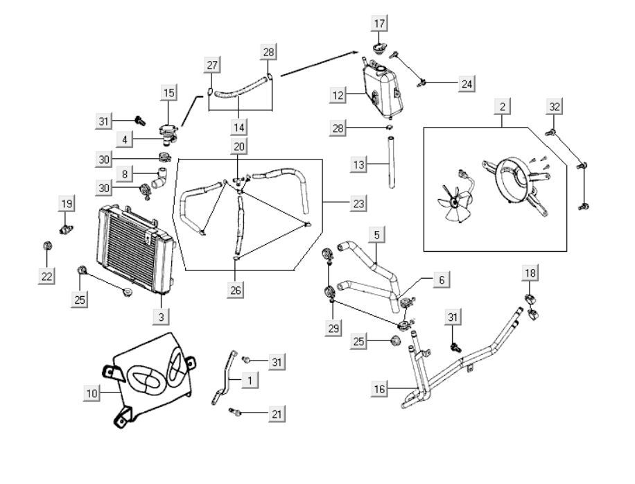 Chłodnica Kymco New Dink 200i