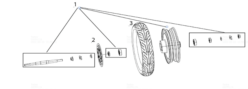 Tylne koło Yadea E8S