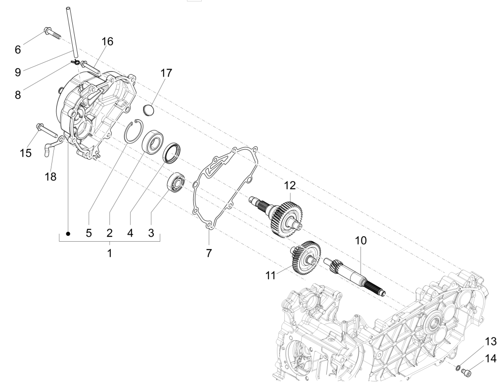 Przekładnia Vespa Sprint 125 4T 3V IE ABS