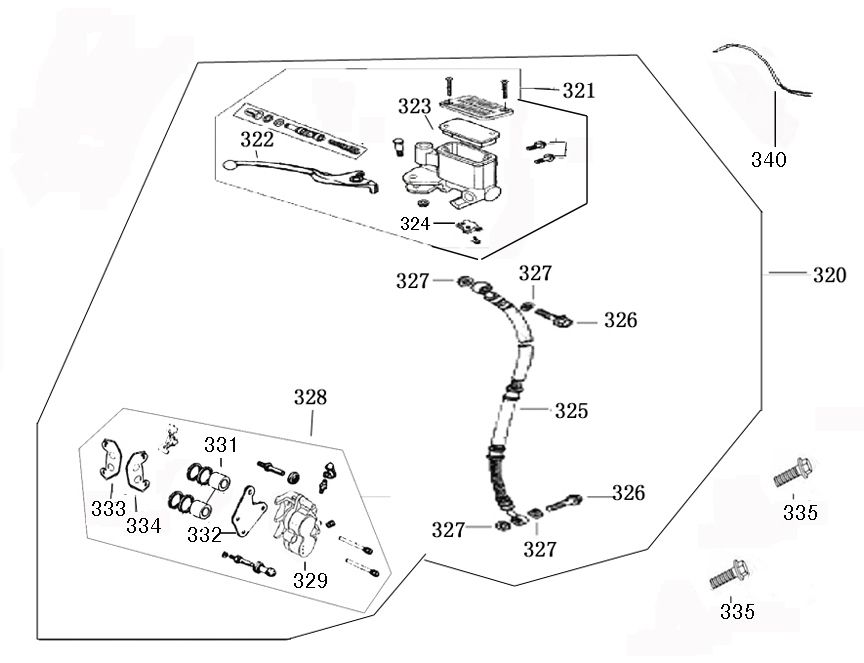 Hamulec lewy Benzhou ZN50QT-36 szampan