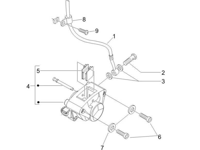 Hamulec Piaggio Zip 2000 4-suwowy AC