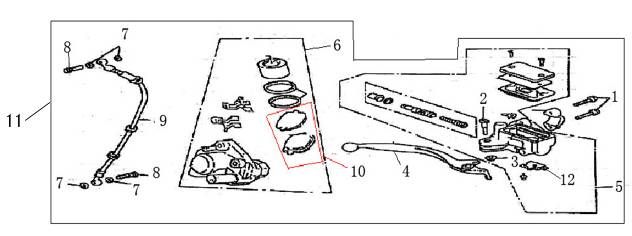 Hamulce prawy AGM GT czarny