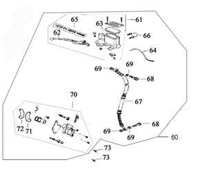 Hamulec prawy AGM New Flash matowy antracyt