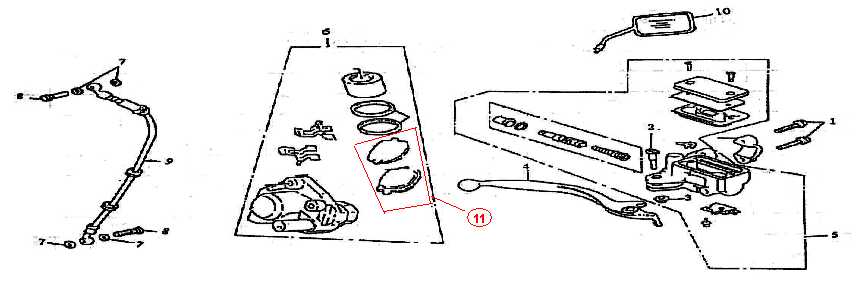 Hamulca prawy Rover Classic 125cc