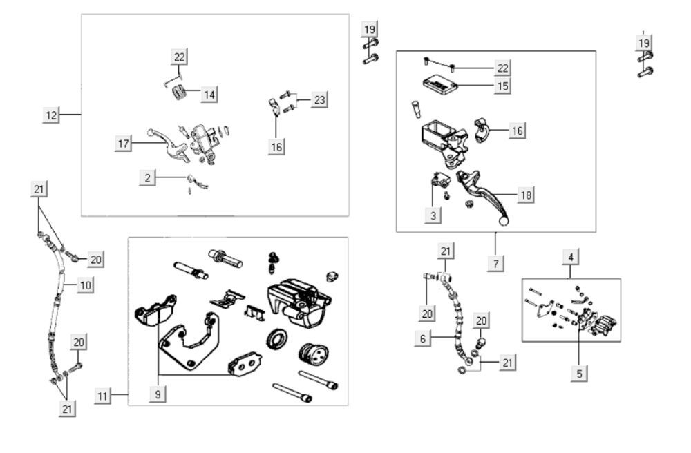 Hamulce Kymco Like 125cc