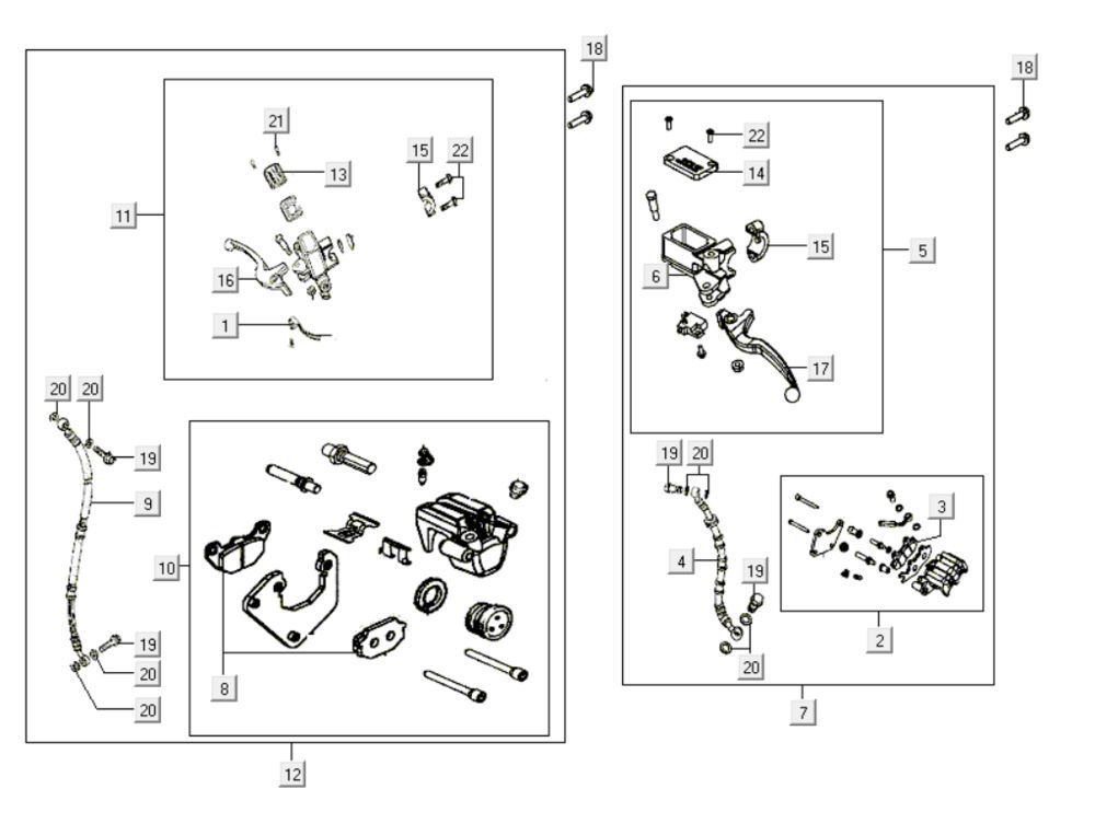 Części hamulcowe Kymco Like 200i Black