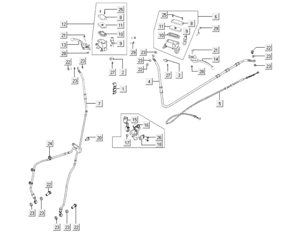 Hamulce Kymco Xciting 400i Perłowy Czarny