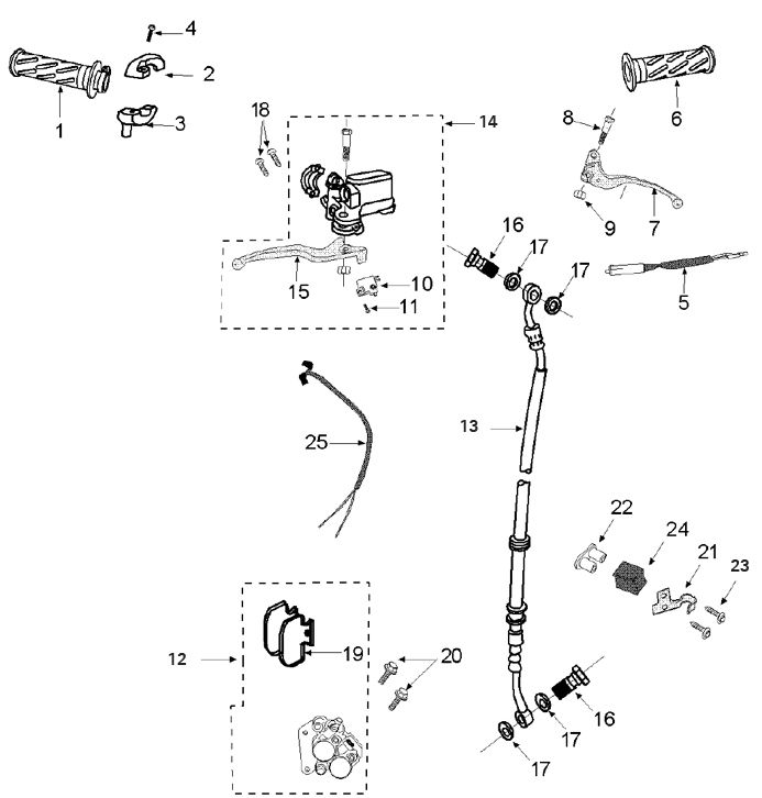 Części hamulcowe Peugeot Tweet 4-suwowy