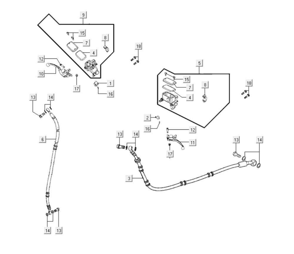 Części hamulca przedniego Kymco Gti 300i