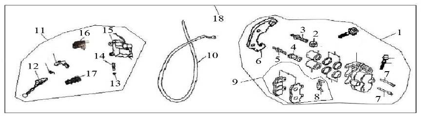 Zacisk hamulcowy AGM GT czarny