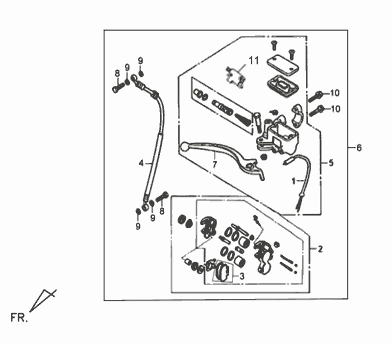 Zacisk hamulca przednia dzwignia hamulca Sym Allo GT (WH006 S882U) bezprzewodowy