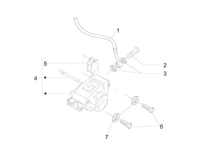 Hamulec Piaggio Zip 2000 2-suwowy AC