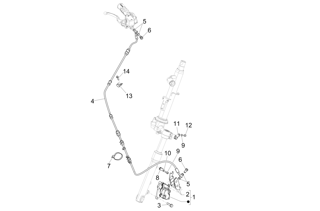 Przewody hamulcowe Piaggio Liberty 50 4-suwowy (IGET Euro 4)
