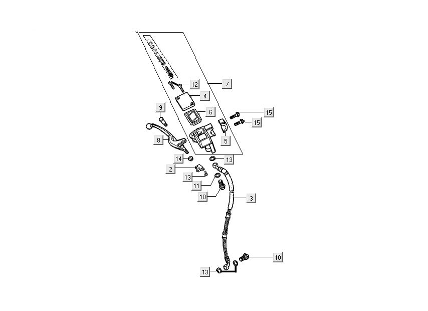 Pompa hamulcowa - wąż Kymco People S 4-suwowy Tytan