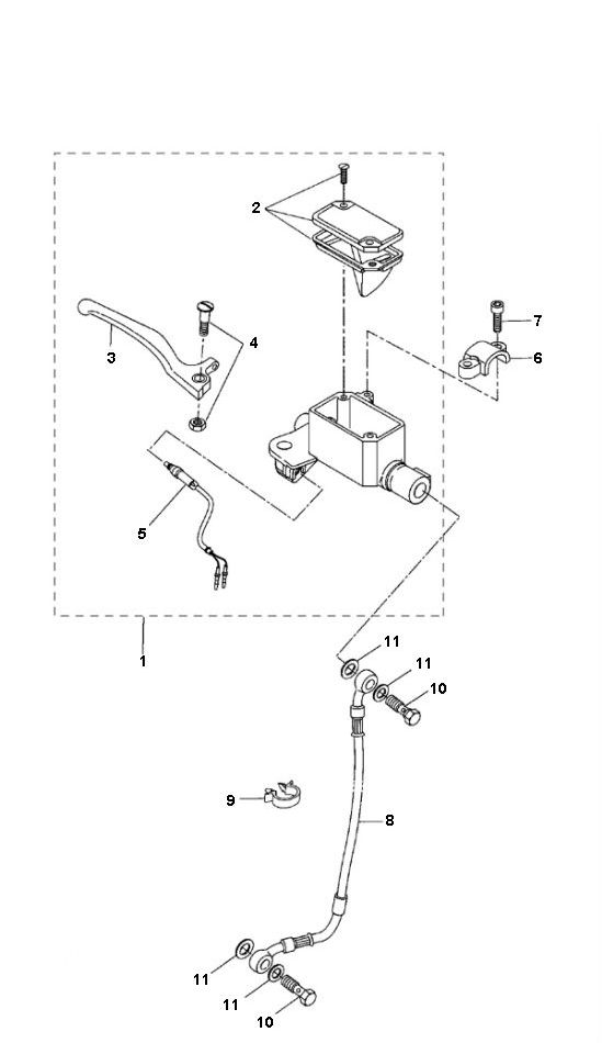 Pompa hamulcowa Yamaha Bw 2-suwowa
