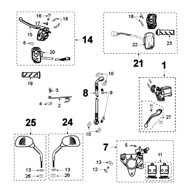 Układ hamulcowy JUAN Peugeot Ludix 12 czarny