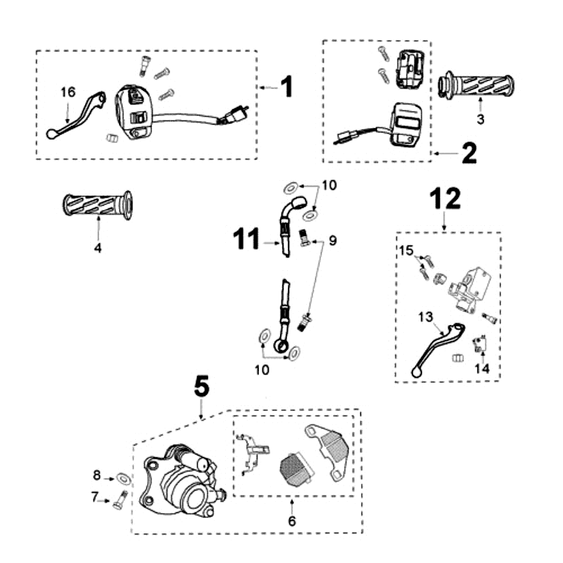 Układ hamulcowy Peugeot Kisbee czarny