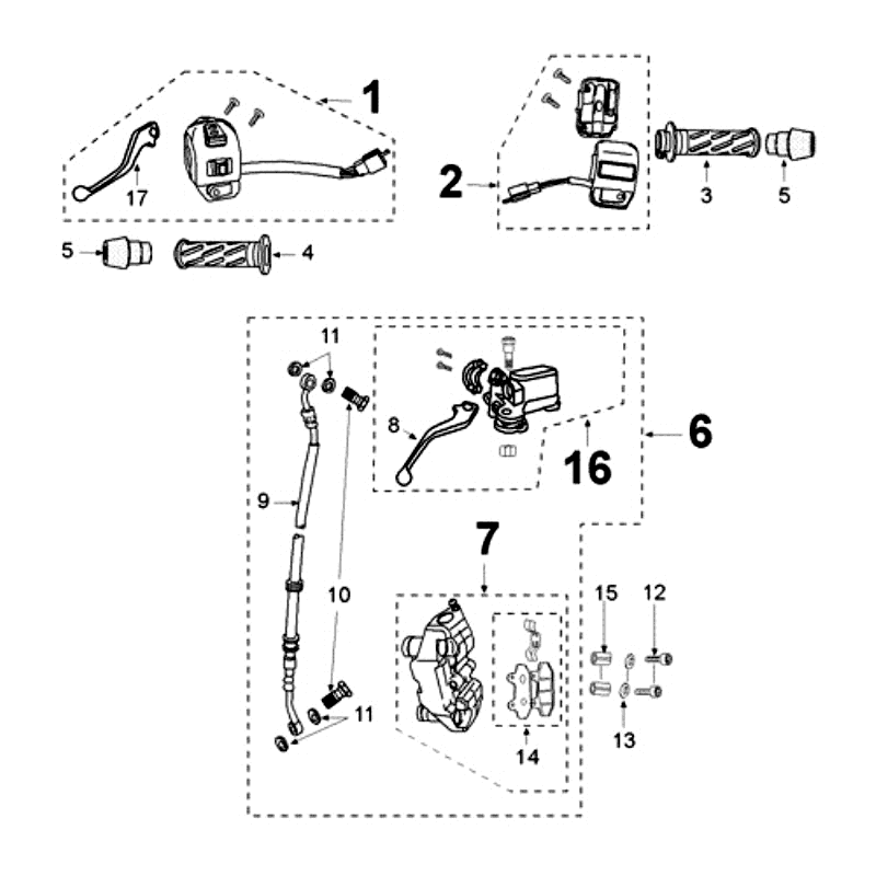 Układ Hamulcowy Peugeot Speedfight 3 4-suwowy Szary