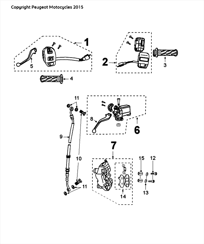 Układ hamulcowy Peugeot Speedfight 4 LC czarny zielony