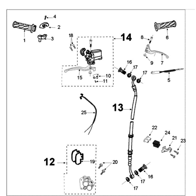 Układ hamulcowy Peugeot Tweet stary szary