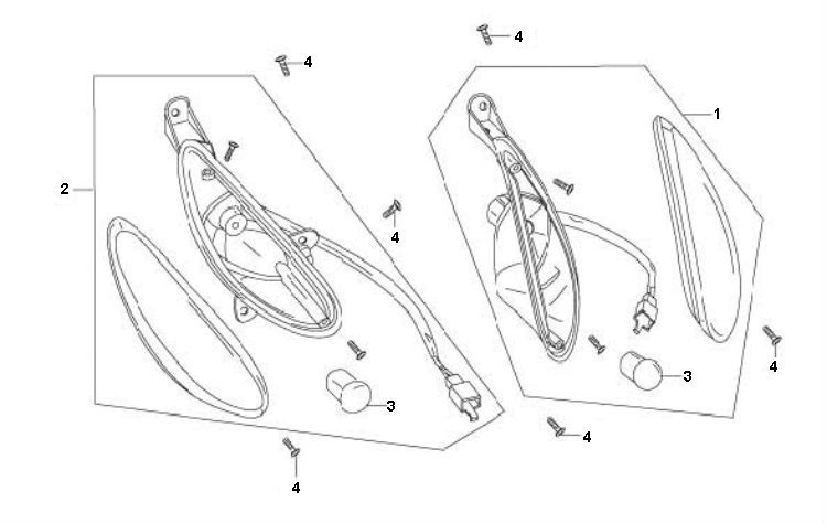 Przedni kierunkowskaz Berini Speedy 4-suwowy
