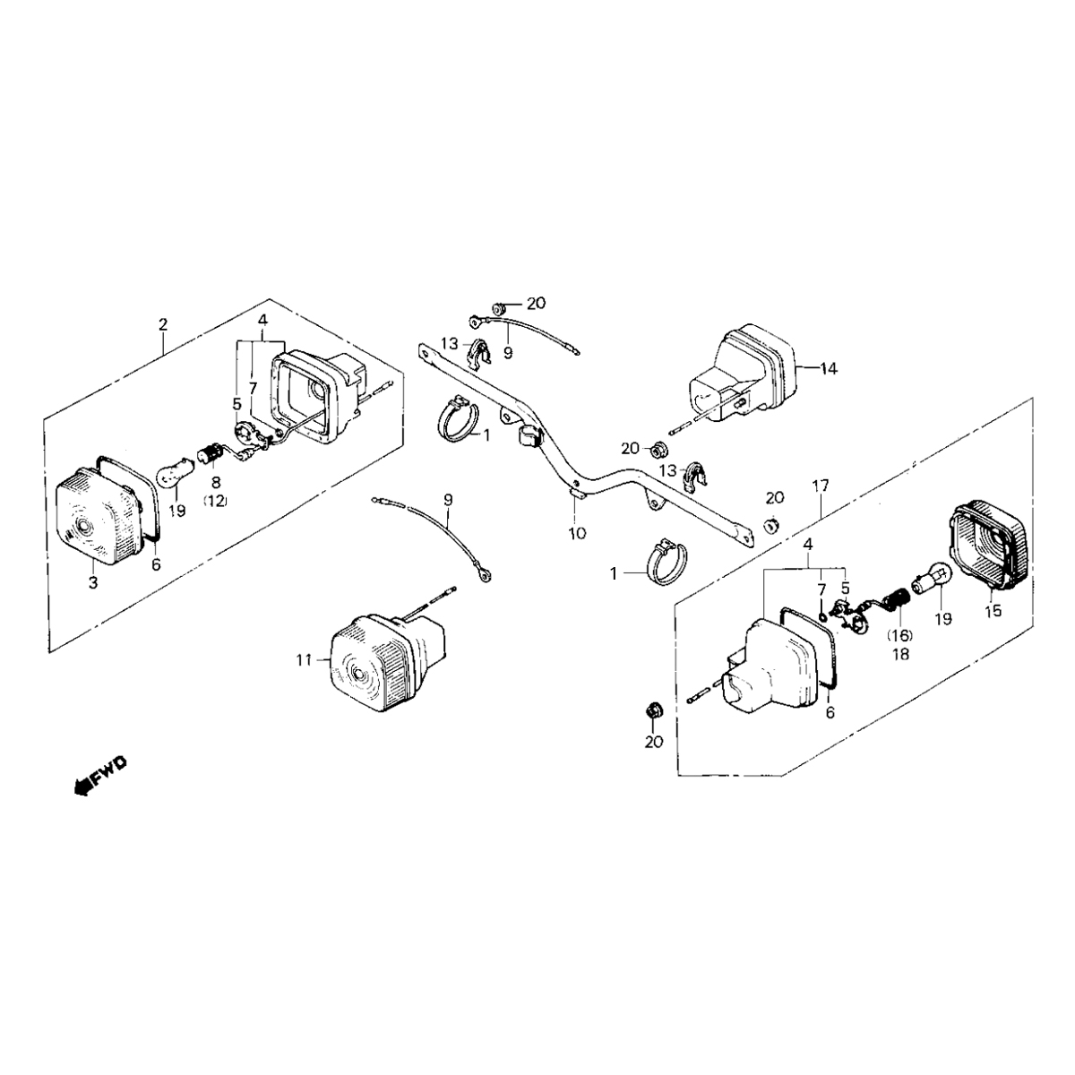 Honda MB50 kierunkowskazy