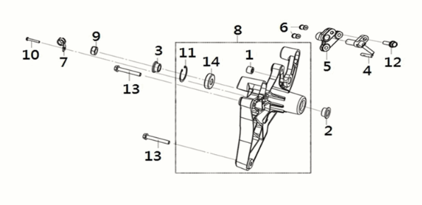 RR. fork Sym Joymax Z 125i E5 2022