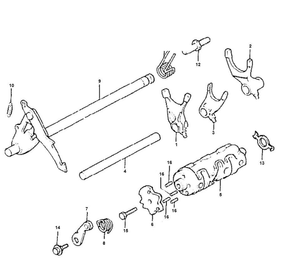Wałek przełącznika Honda MTX-SH