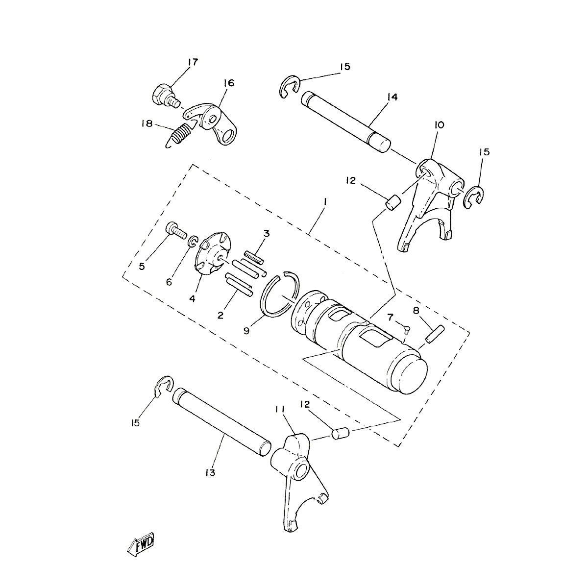 Schakelklok Yamaha FS1