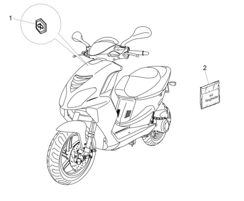 Emblemy - Kalkomanie - Logo Piaggio NRG Power 50 2-suwowy LC Euro 4