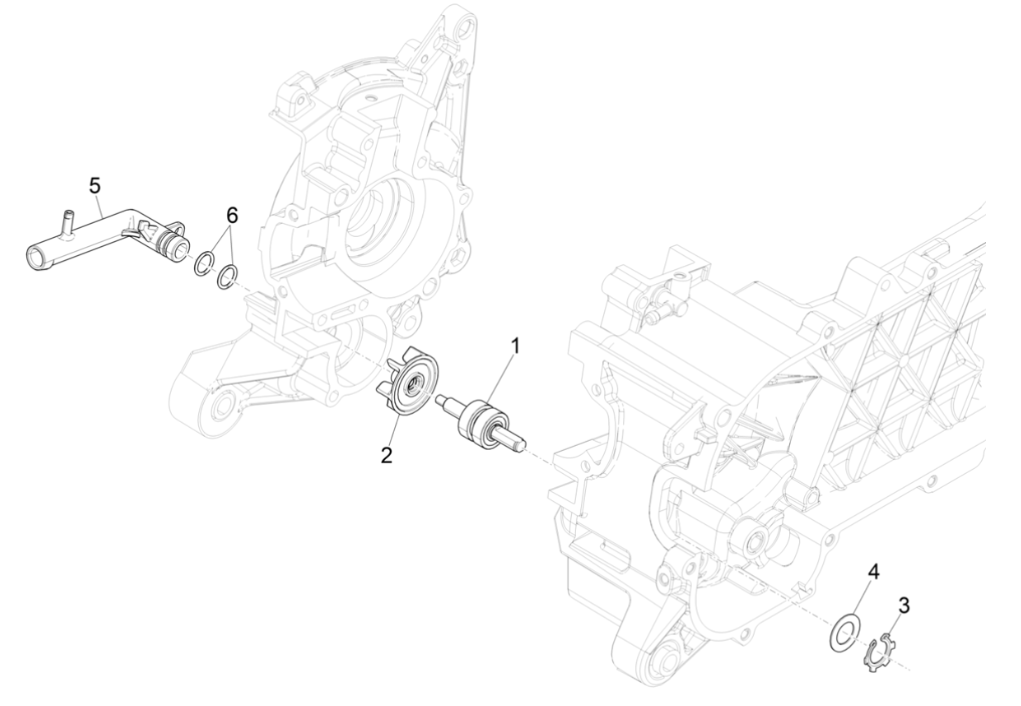 Piaggio NRG Power 50 2-suwowa pompa wodna LC Euro 4