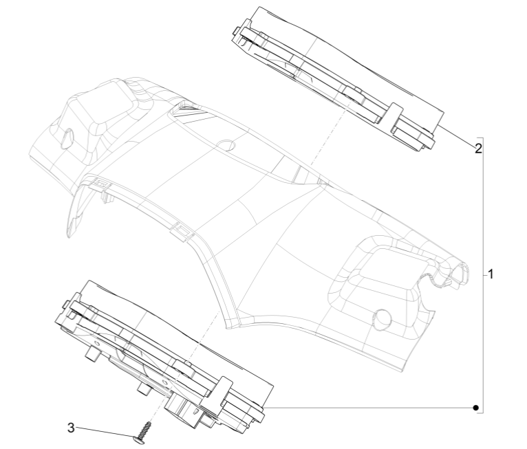 Licznik kilometrów - Kokpit Vespa Sprint 150 3V IE ABS Euro 3 2015