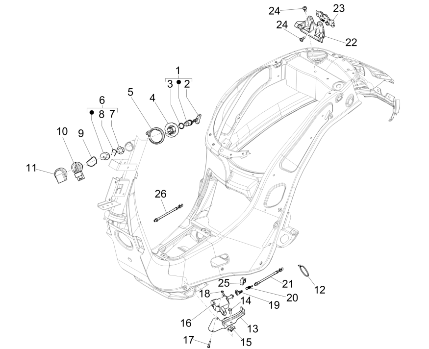 Vespa Sprint 150 3V IE ABS Euro 3 2015 Blokada zapłonu