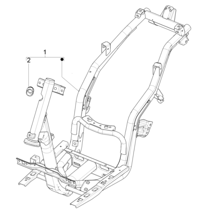 Piaggio Typhoon 50 2-suwowa ramka Euro 4 2018-2020
