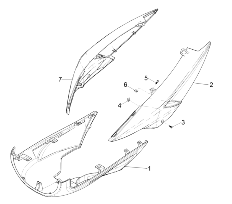 Ekrany motocyklowe - spoiler Piaggio Typhoon 50 2-suwowy Euro 4 2018-2020