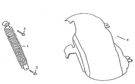 Amortyzator tylny błotnik Neco Borsalino 125cc