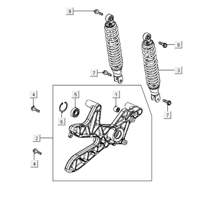 Amortyzator tylny Kymco New Dink 200i