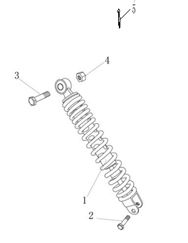 Amortyzator China Ape50 biały