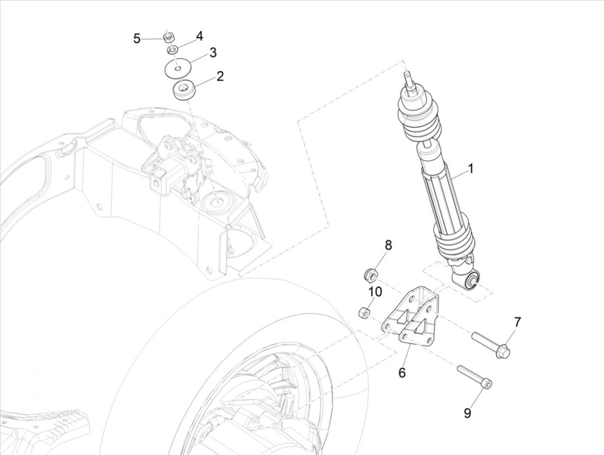 Amortyzator Vespa Elettrica 25/KMH SCH E5 2021 (EMEA)