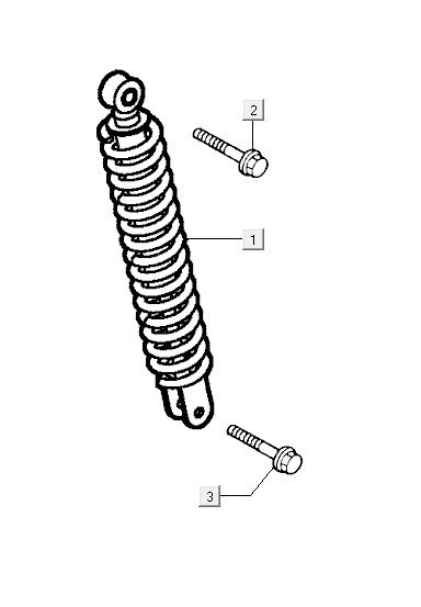 Amortyzator Kymco Yup 2t ac czarny połysk