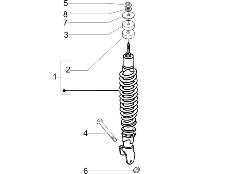 Amortyzator Piaggio Zip 2000 4-suwowy AC