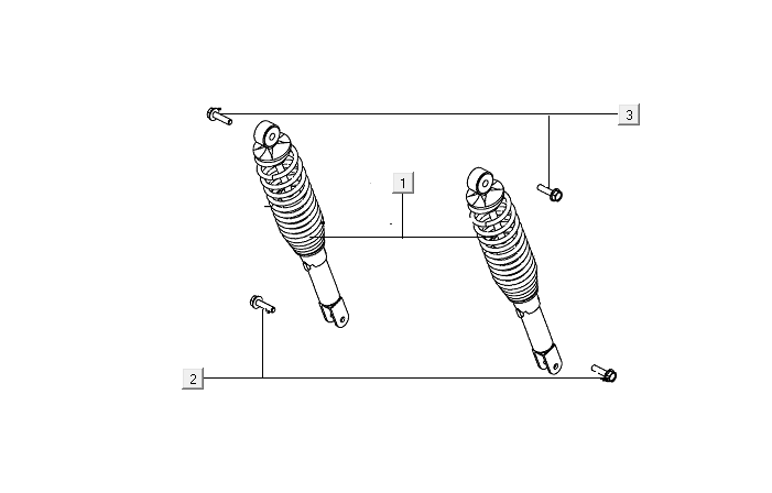 Amortyzatory Kymco People S 50i E4 Niebieskie