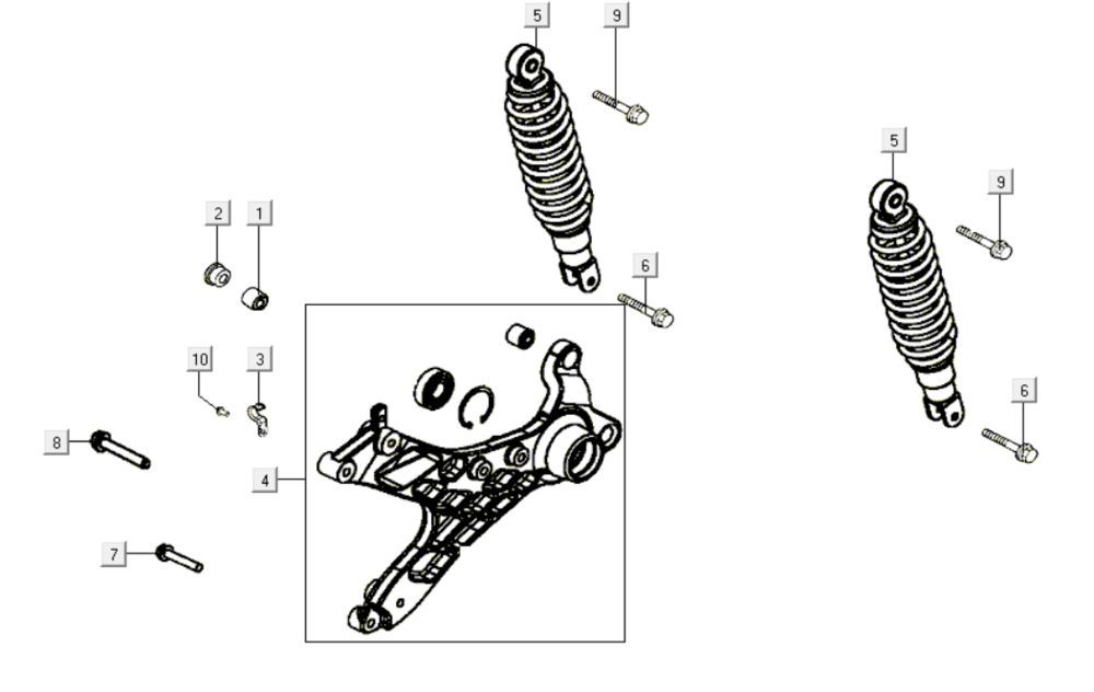 Amortyzatory Tylne Kymco Like 200i Czarne