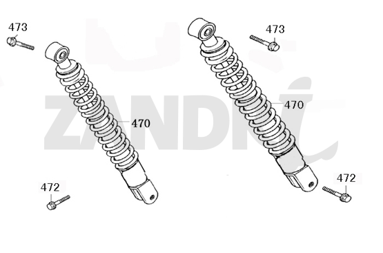 Amortyzatory Santini Capri matowe antracyt