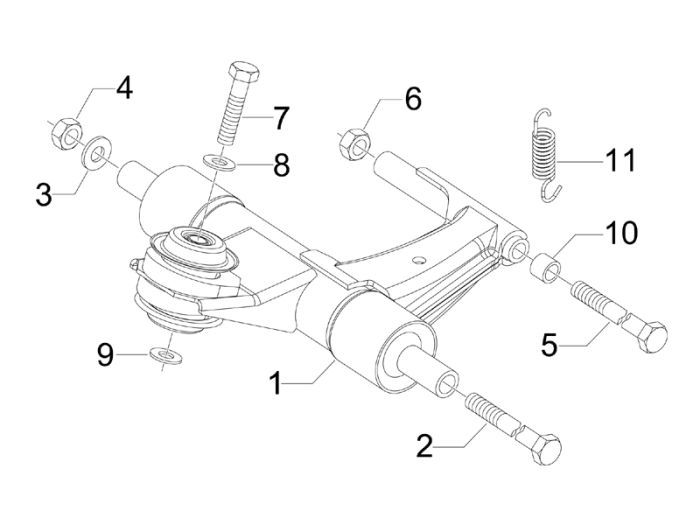 Ramka pomocna Vespa Sprint 2-suwowy