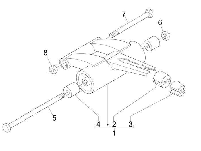 Ramka pomocowa Piaggio Zip 2000 2-suwowy AC