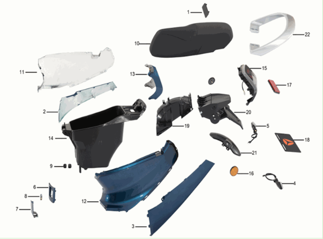 Pojemnik na siedzisko Yadea C1S