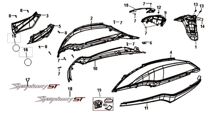Platerowanie Sym Symphony ST 125I E4 Czarny/Srebrny (BK-001C/S-882U)