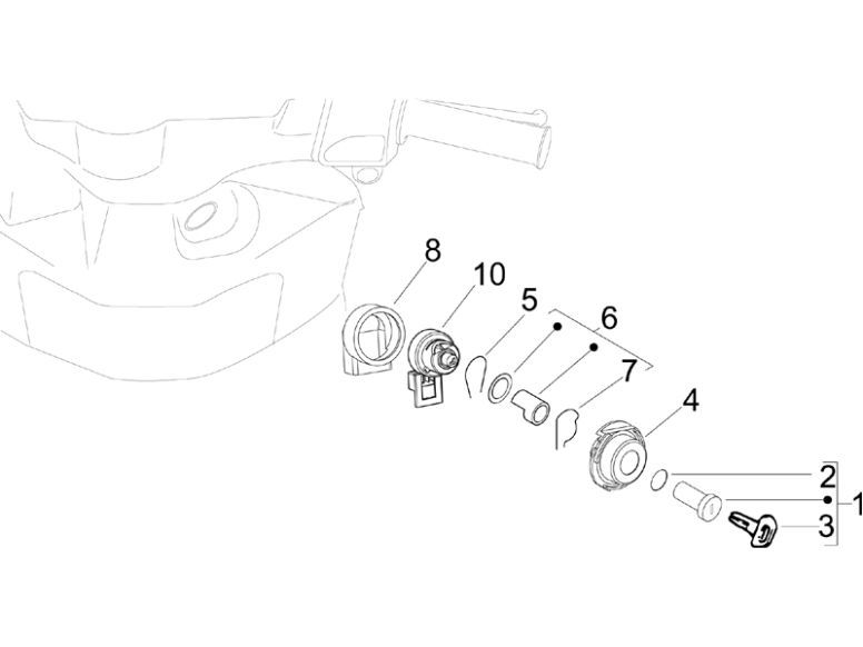 Piaggio Zip 2000 2-suwowy zamek AC